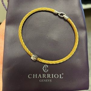 Charriol cable bangle with diamond
